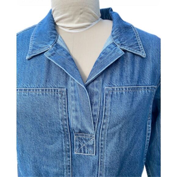 NEW Madewell Do Well Denim Popover Top XXS NWT - Picture 8 of 12